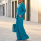 Casual tweedelige loungeset met V-hals voor dames