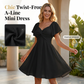 💃 Puff Sleeve Backless Bow Tie Dress💕